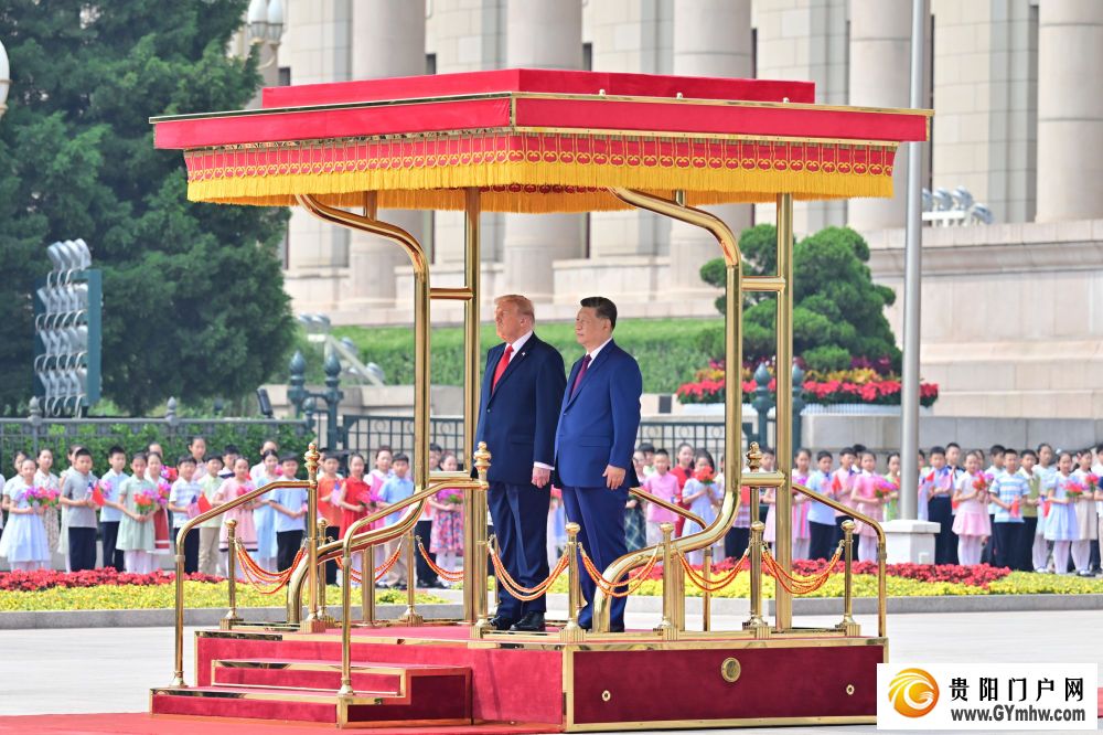 习近平为美国总统特朗普举行欢迎仪式(图3)